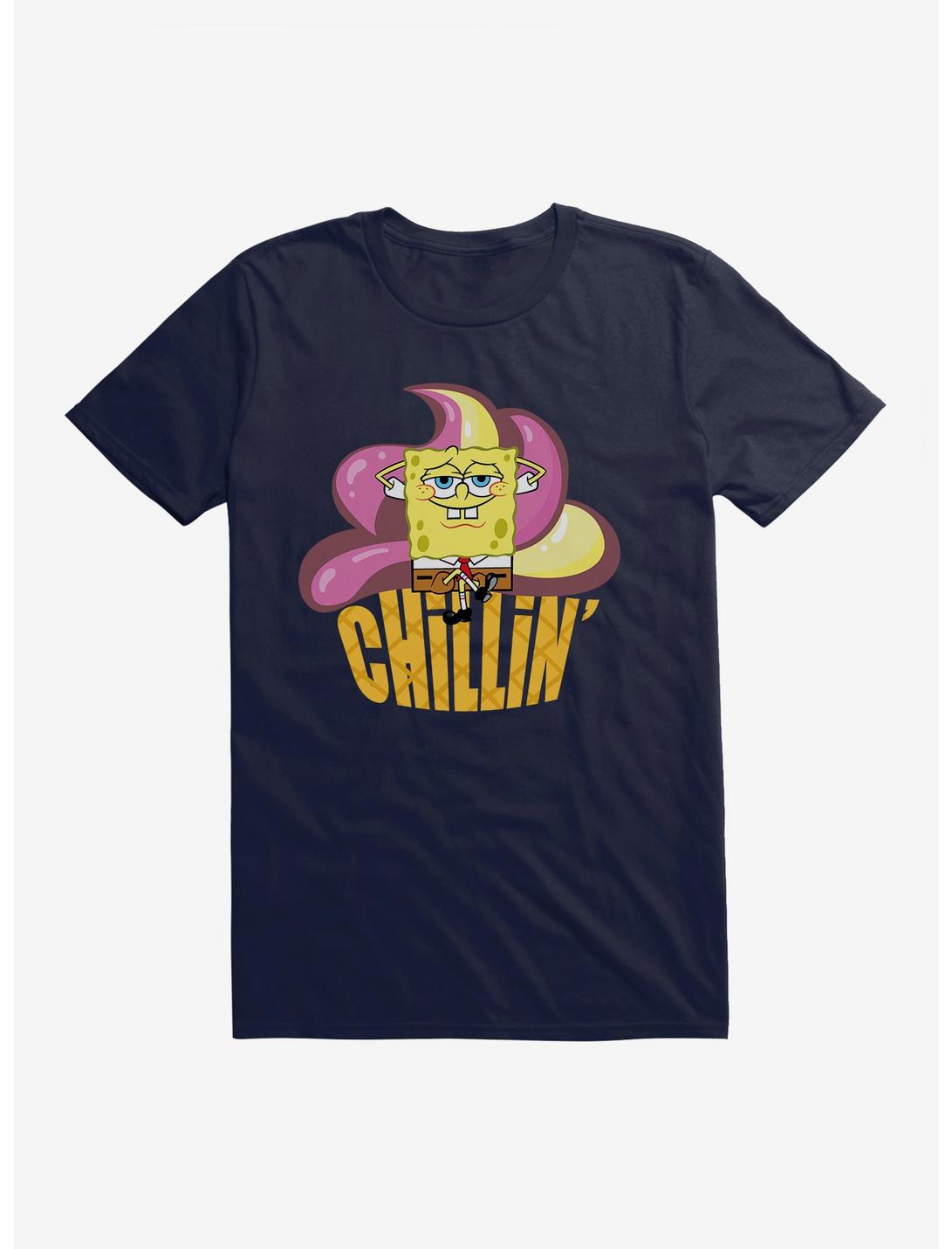 SpongeBob Chillin' T-Shirt, NAVY, hi-res