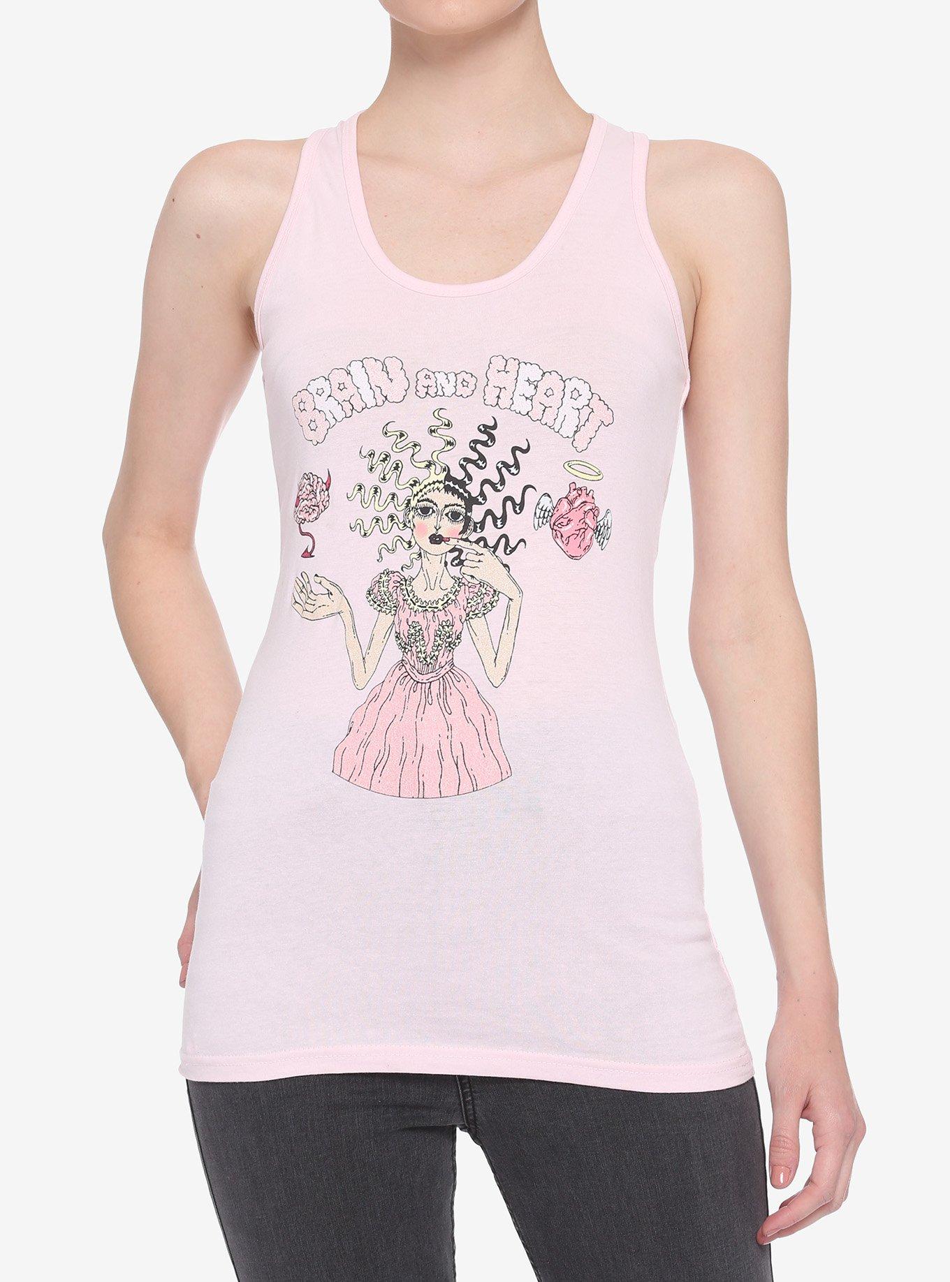 Melanie Martinez Brain & Heart Girls Tank Top, PINK, hi-res