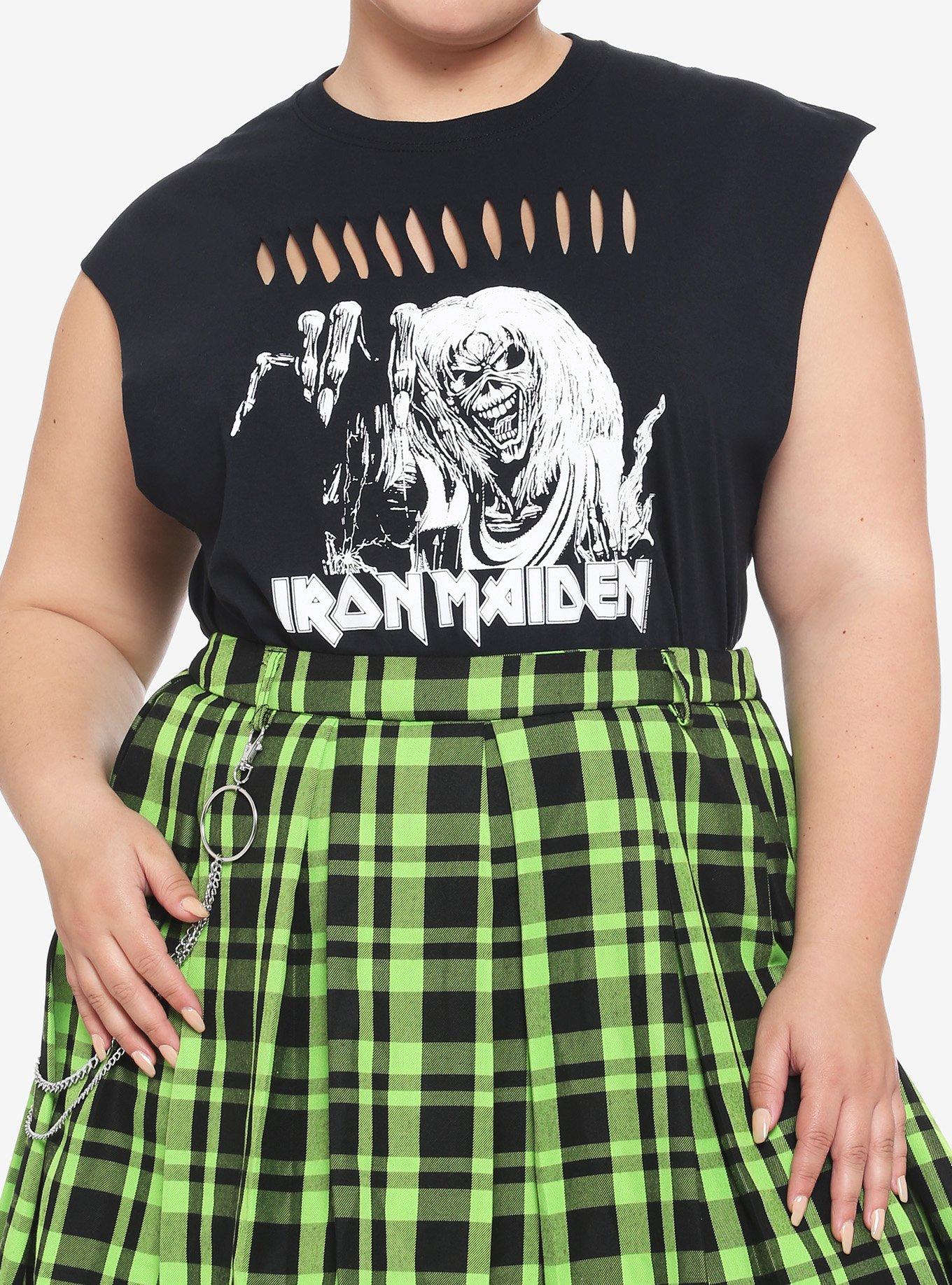 Iron Maiden Eddie Slash Girls Muscle Top, BLACK, hi-res