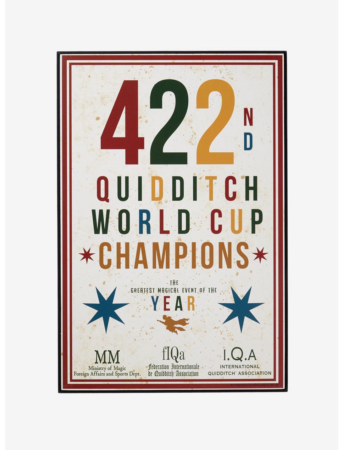 Harry Potter 422nd Quidditch World Cup Champions Wood Wall Art, , hi-res