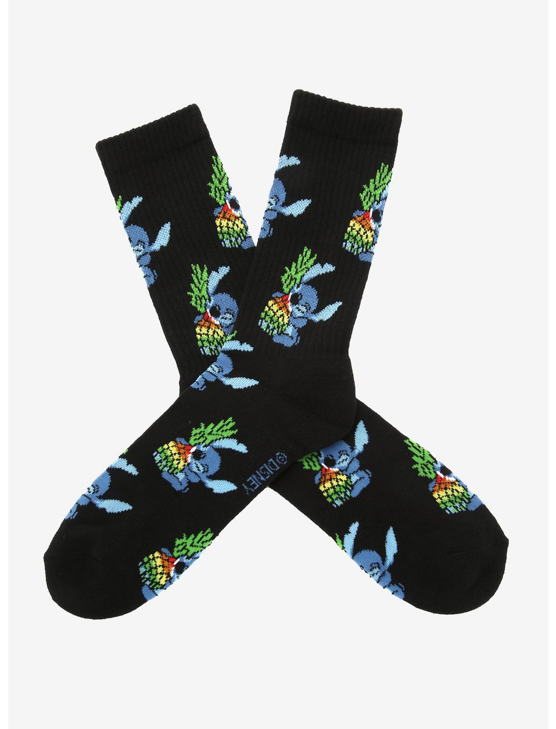 Disney Pride Lilo & Stitch Rainbow Pineapple Crew Socks - BoxLunch Exclusive, , hi-res