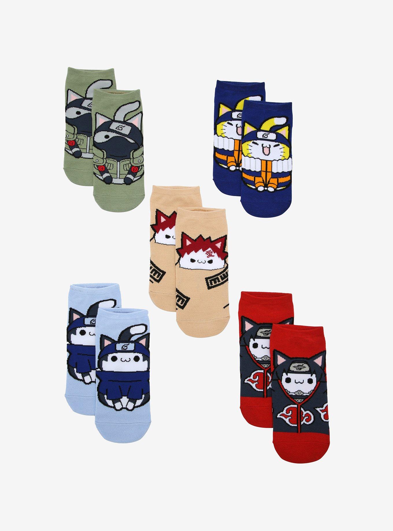 Nyaruto Ninja Cats Sock Set - BoxLunch Exclusive, , hi-res