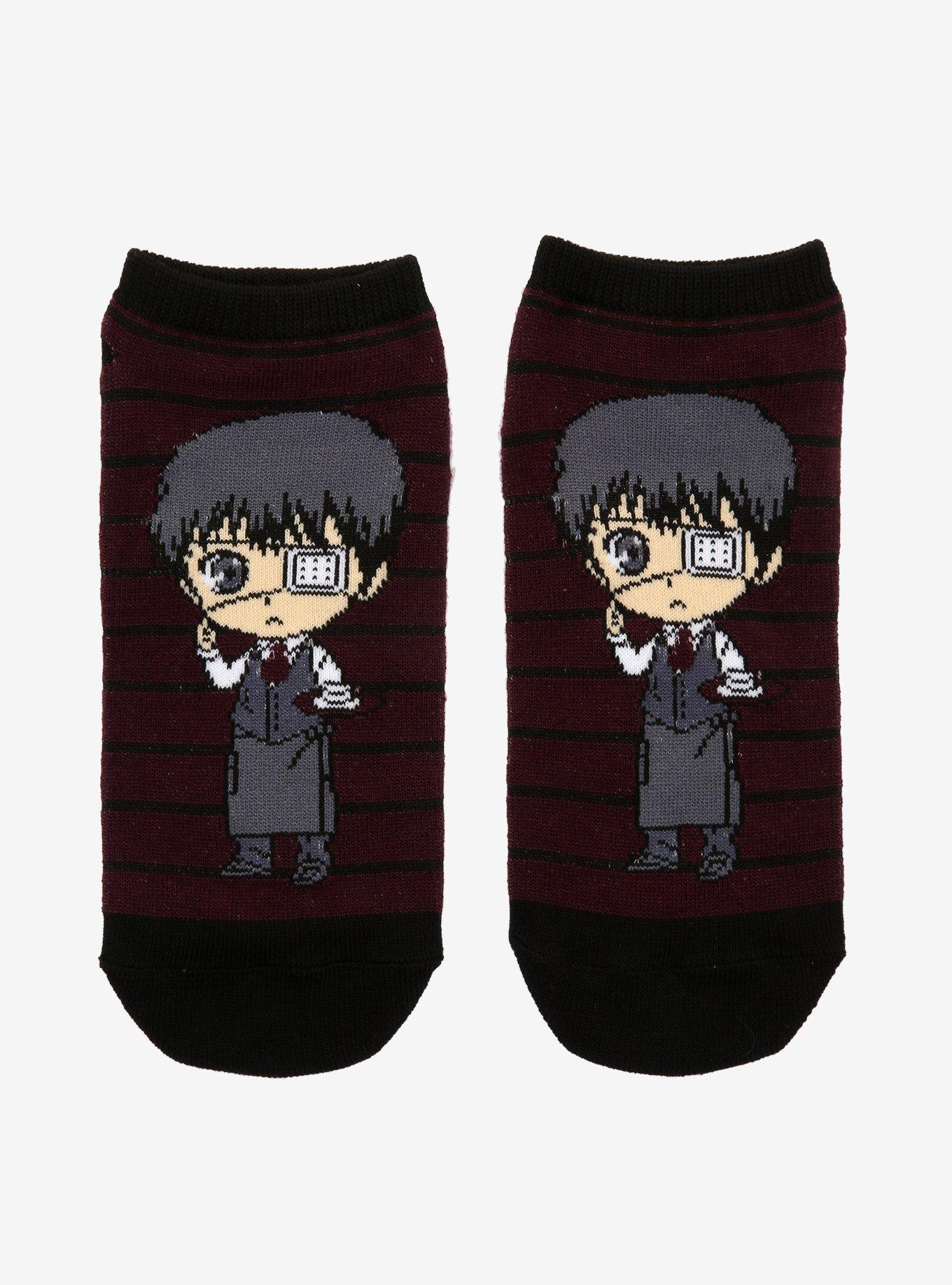 Tokyo Ghoul Chibi Ken Kaneki Waiter No-Show Socks, , hi-res