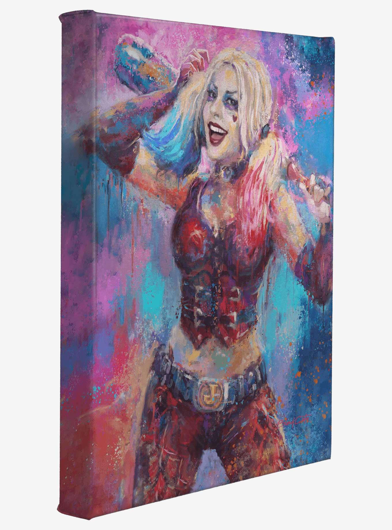 DC Comics Harley Quinn Daddy's Lil Monster 14" x 11" Gallery Wrapped Canvas, , hi-res