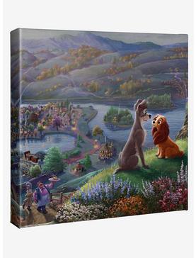 Disney Lady And The Tramp Falling In Love 14" x 14" Gallery Wrapped Canvas, , hi-res
