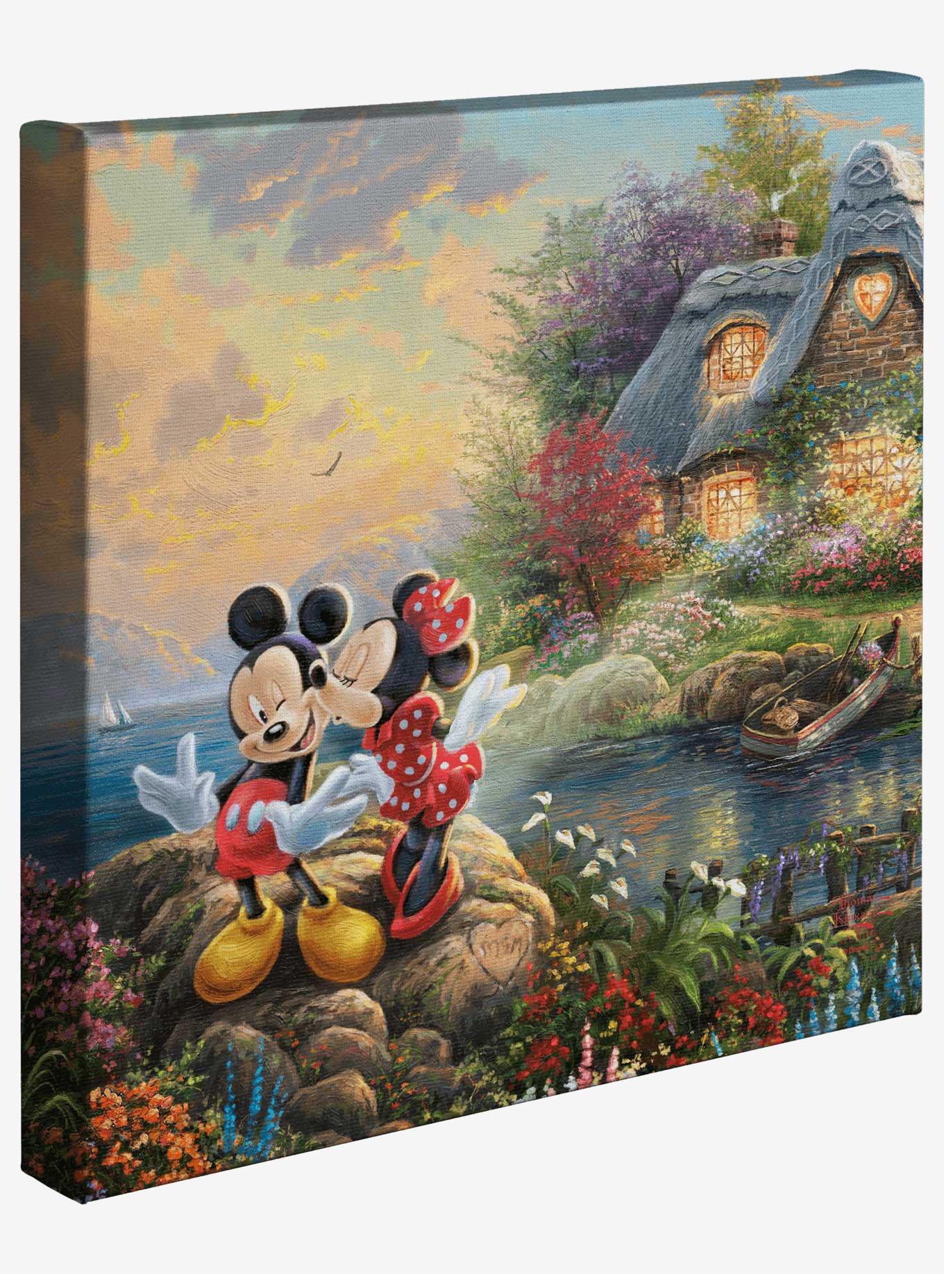 Disney Mickey And Minnie Sweetheart Cove 14 X 14 Inches Gallery Wrapped Canvas, , hi-res