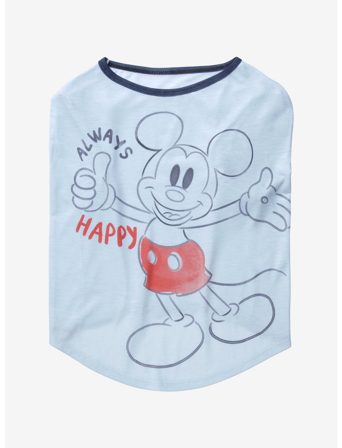 Disney Mickey Mouse Always Happy Pet Ringer T-Shirt, MULTI, hi-res