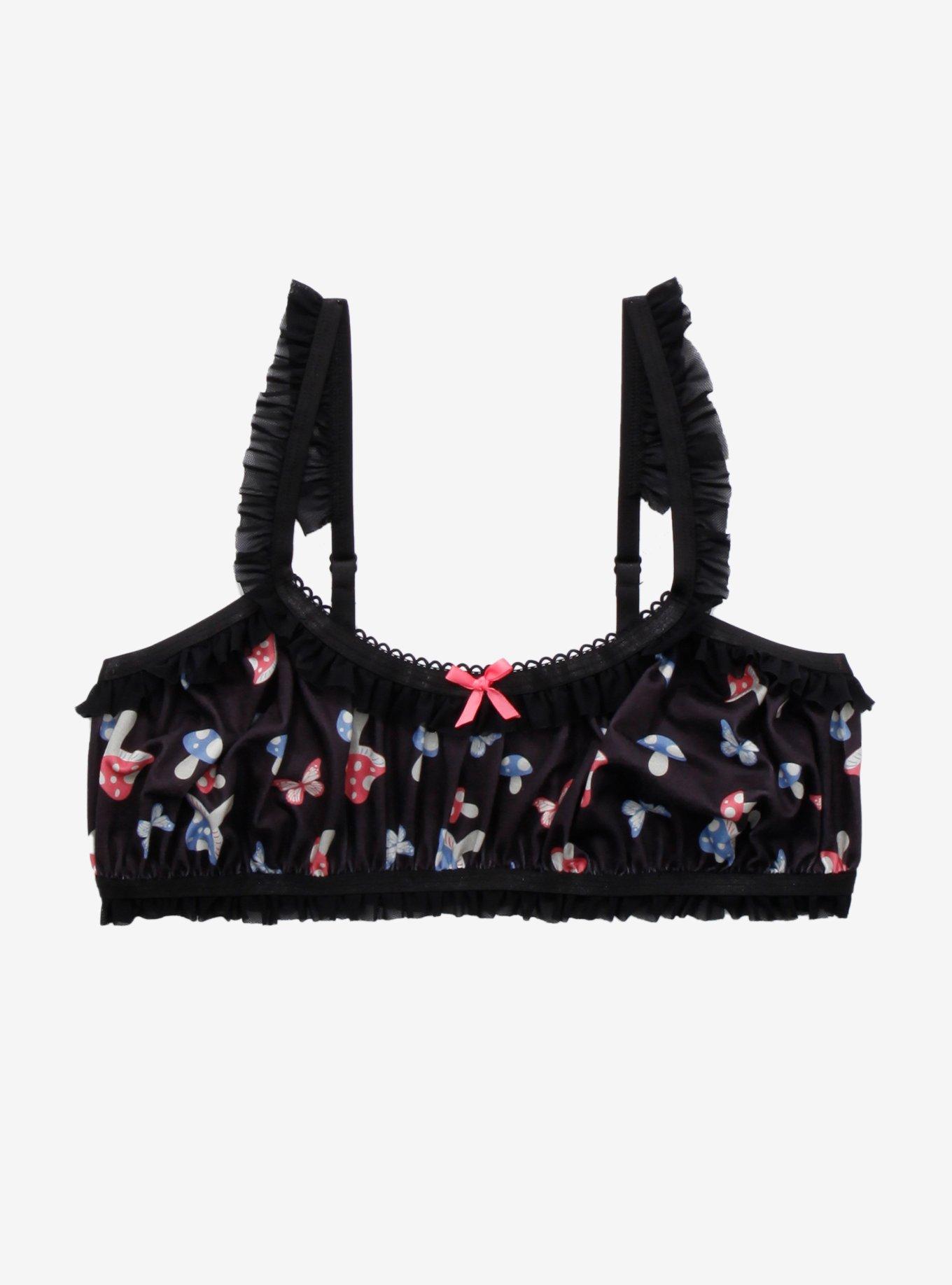 Mushroom Ruffle Bralette, MULTI, hi-res