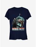 Star Wars The Mandalorian Boba Fett Girls T-Shirt, NAVY, hi-res