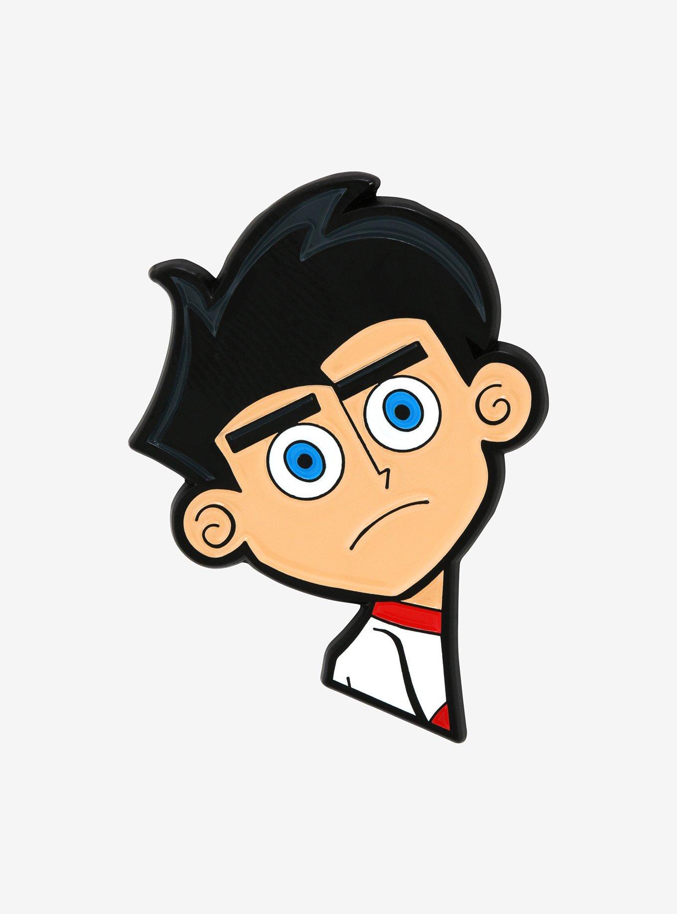Danny Phantom Face Meme Enamel Pin - BoxLunch Exclusive, , hi-res