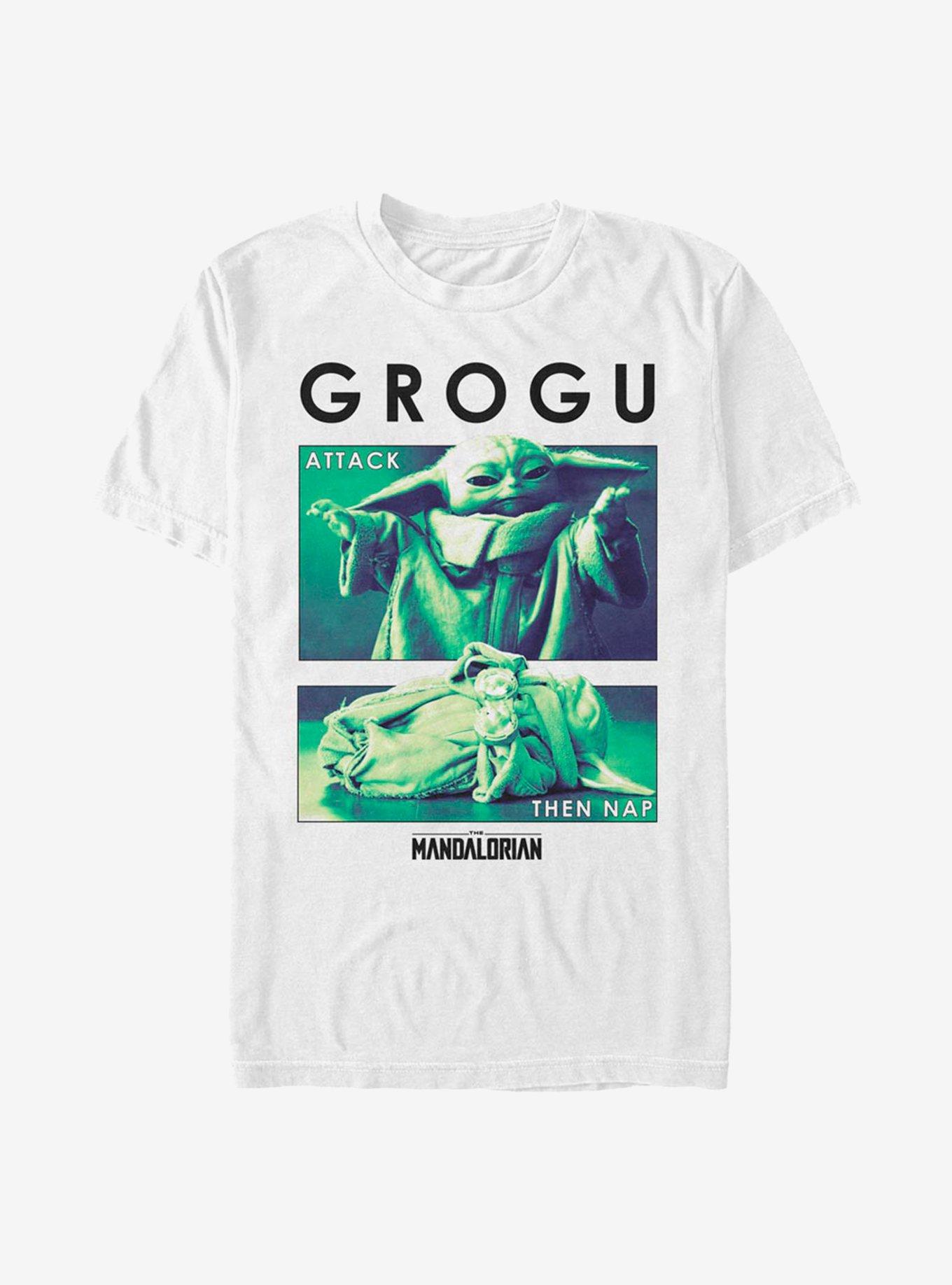 Star Wars The Mandalorian Season 2 The Child Attack Then Nap T-Shirt, WHITE, hi-res