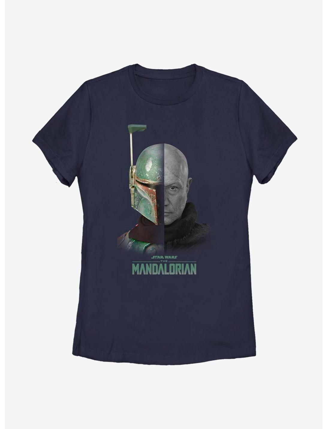 Star Wars The Mandalorian Season 2 Boba Fett Armor Womens T-Shirt, NAVY, hi-res