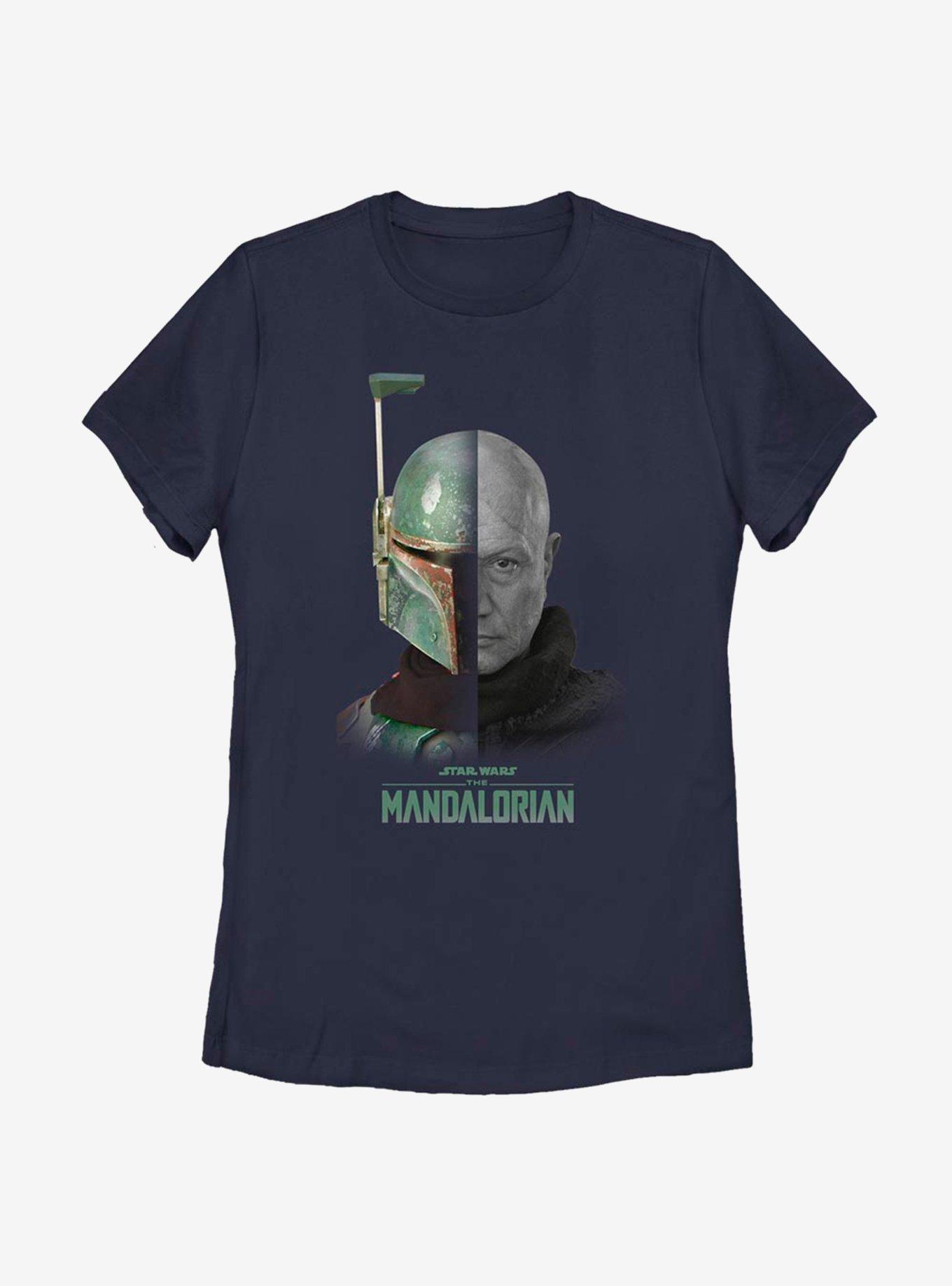 Star Wars The Mandalorian Season 2 Boba Fett Armor Womens T-Shirt, NAVY, hi-res