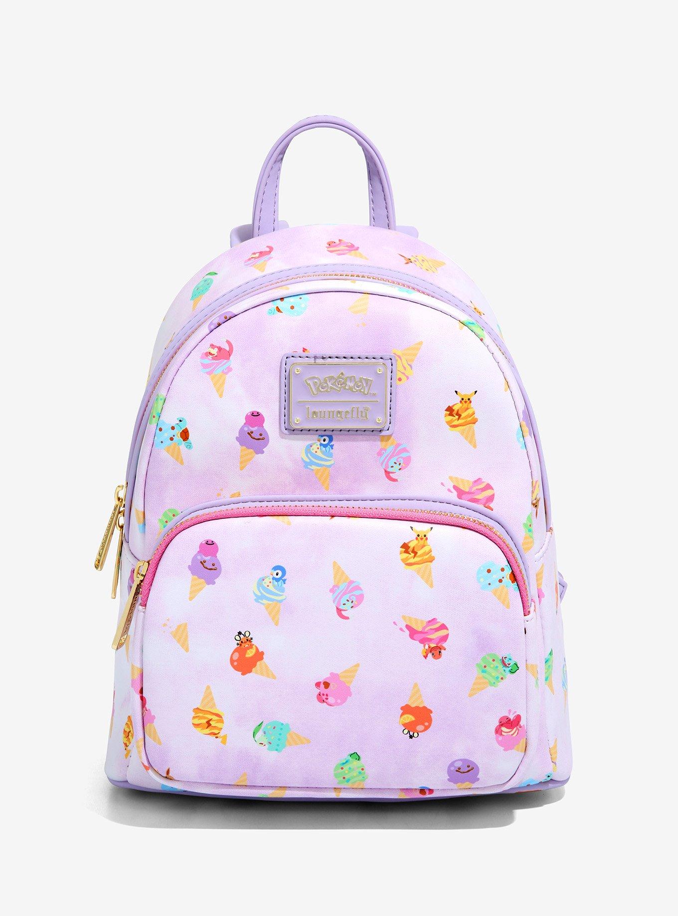 Loungefly Pokemon Ice Cream Acid Wash Denim Mini Backpack