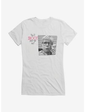 A Christmas Story Shoot Your Eye Out Girls T-Shirt, WHITE, hi-res