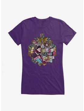 A Christmas Story Gold Bow Girls T-Shirt, PURPLE, hi-res