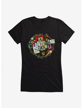 A Christmas Story Wreath Logo Girls T-Shirt, , hi-res