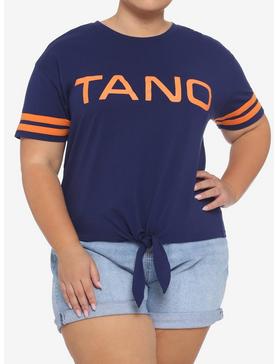 Her Universe Star Wars Ahsoka Tano Varsity Stripe Tie-Front T-Shirt Plus Size Her Universe Exclusive, , hi-res