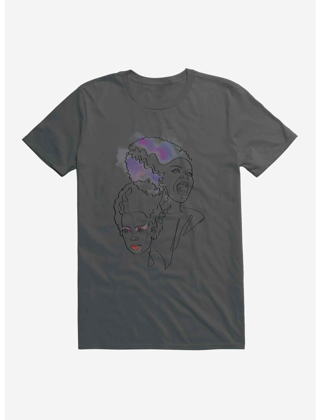 Universal Monsters Bride Of Frankenstein Watercolor Split T-Shirt, , hi-res