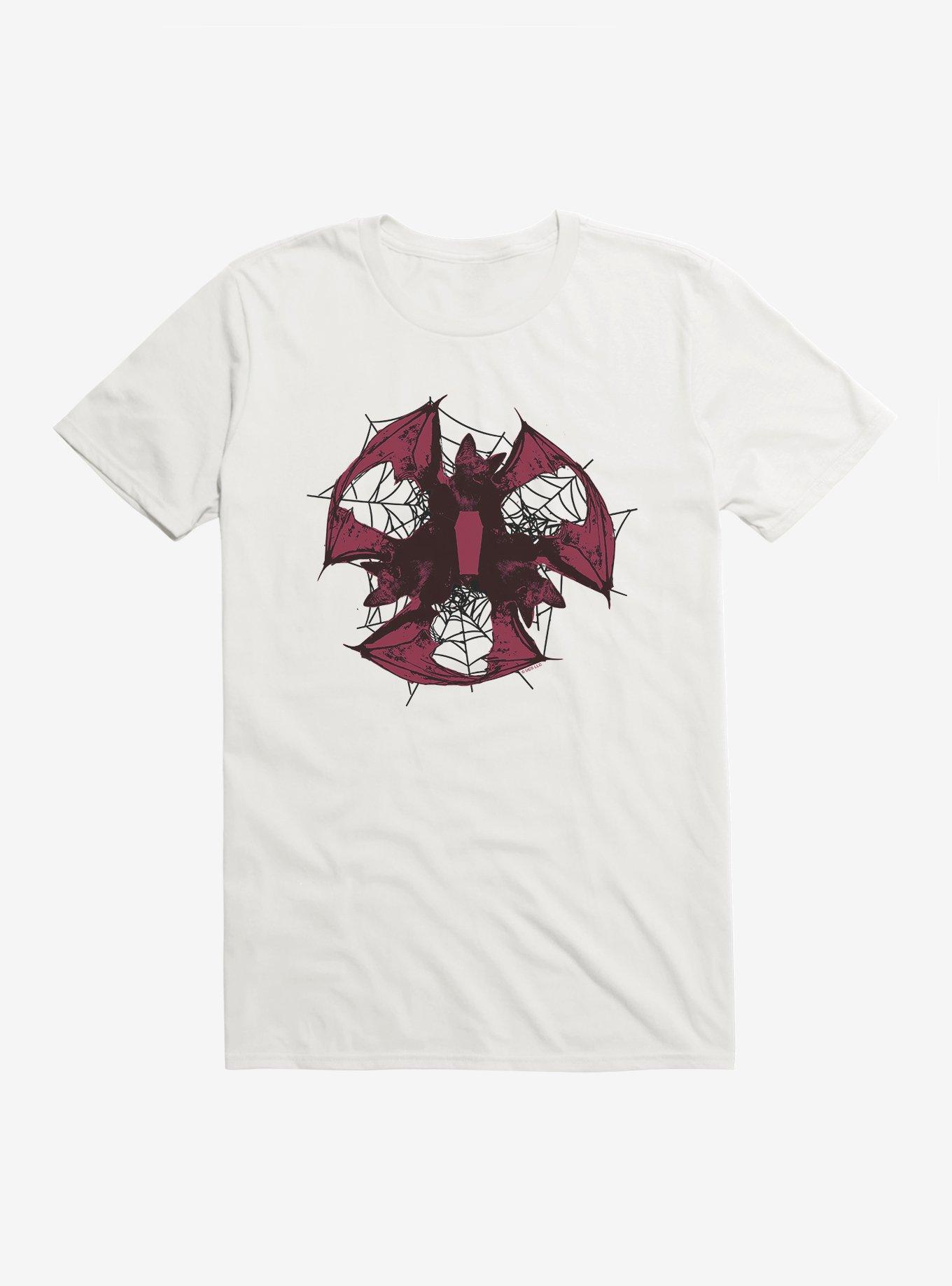Universal Monsters Dracula Web Of Bats T-Shirt, WHITE, hi-res