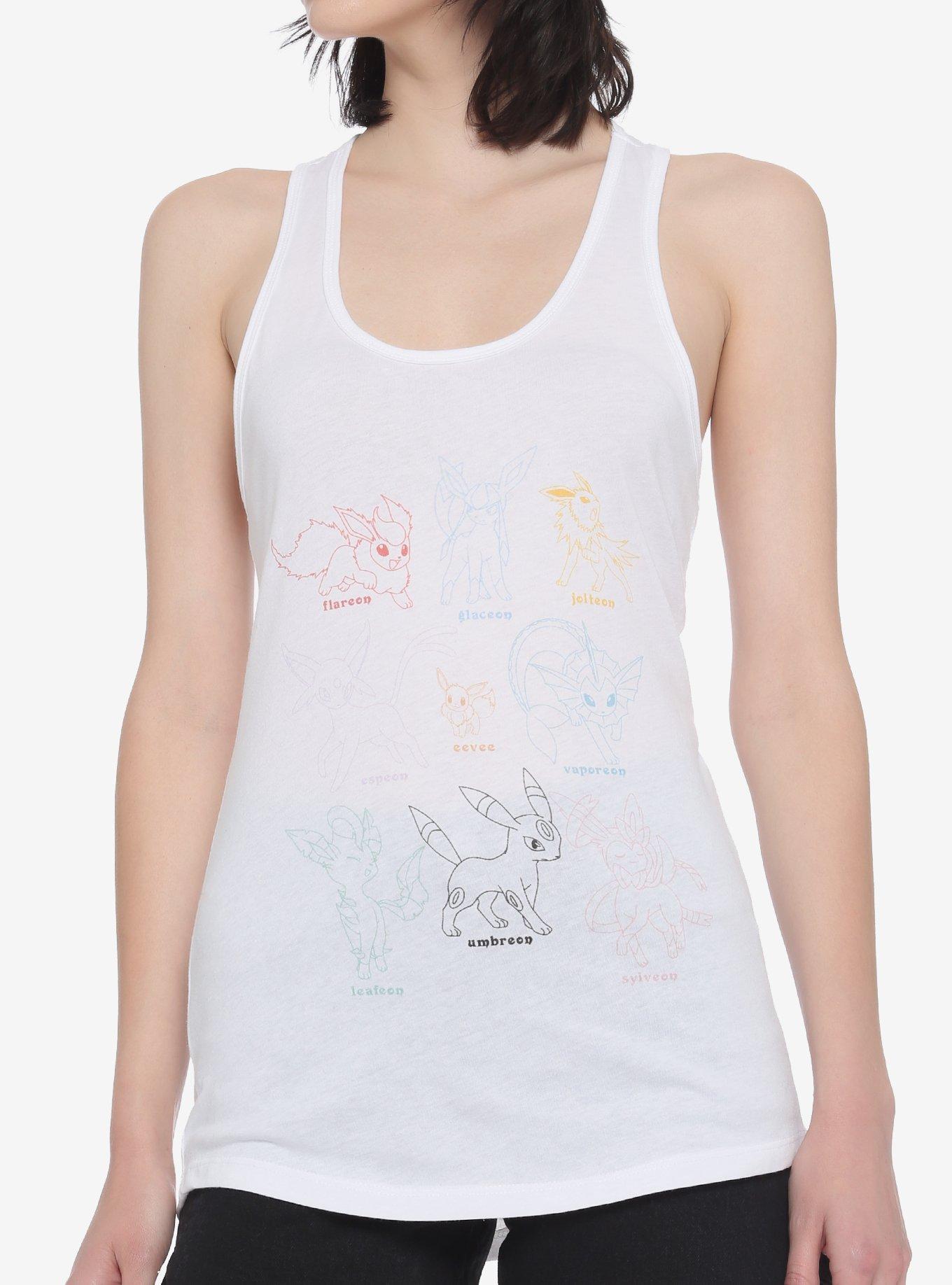 Pokemon Eeveelutions Outline Girls Tank Top, MULTI, hi-res