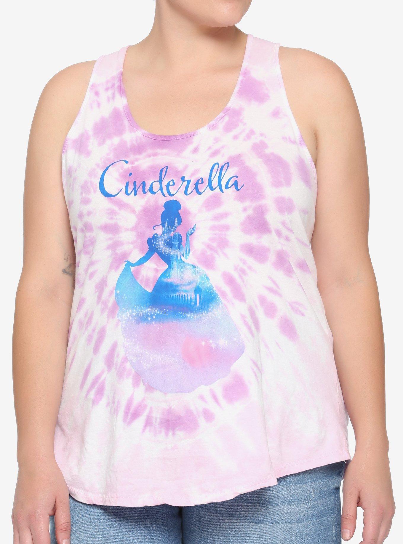 Disney Cinderella Silhouette Tie-Dye Girls Tank Top Plus Size, MULTI, hi-res