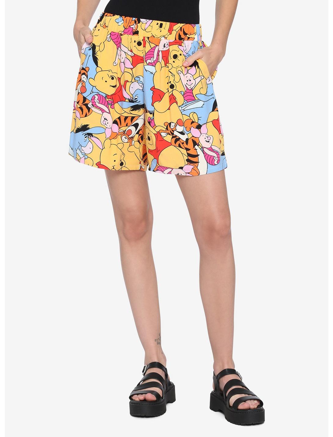 Disney Winnie The Pooh Allover Character Girls Resort Shorts, MULTI, hi-res