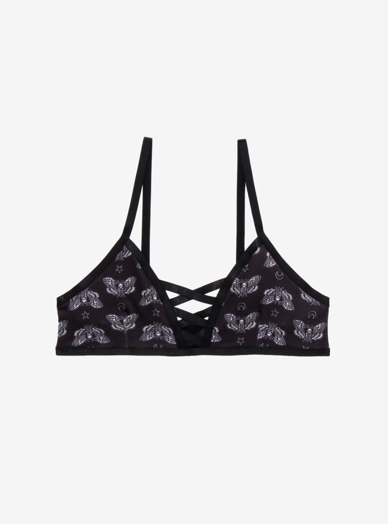 Death Moth Star Crisscross Bralette, MULTI, hi-res