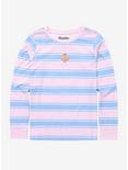 Sailor Moon Crystal Cosmic Heart Compact Striped Long Sleeve T-Shirt - BoxLunch Exclusive, LIGHT PURPLE, hi-res