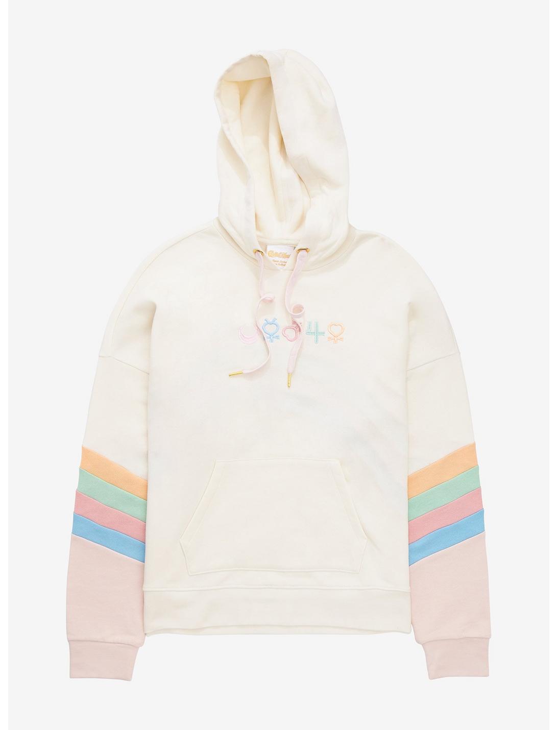Sailor Moon Sailor Guardians Icons Women's Hoodie - BoxLunch Exclusive, WHITE, hi-res