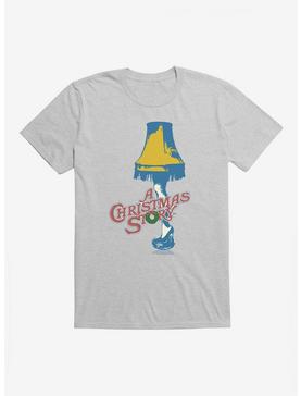 A Christmas Story Lamp Logo T-Shirt, HEATHER GREY, hi-res