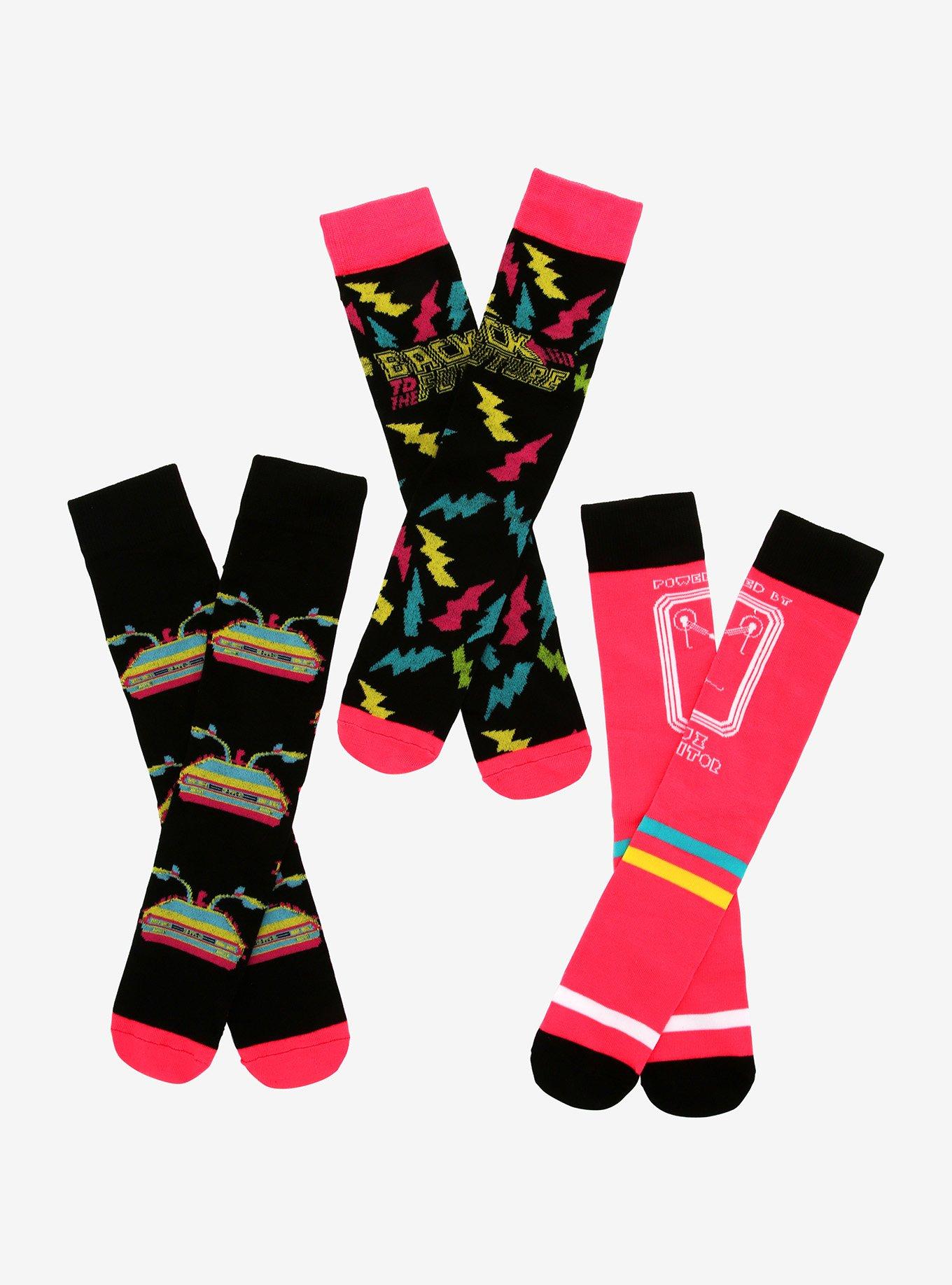 Back To The Future Retro Crew Socks 3 Pair, , hi-res