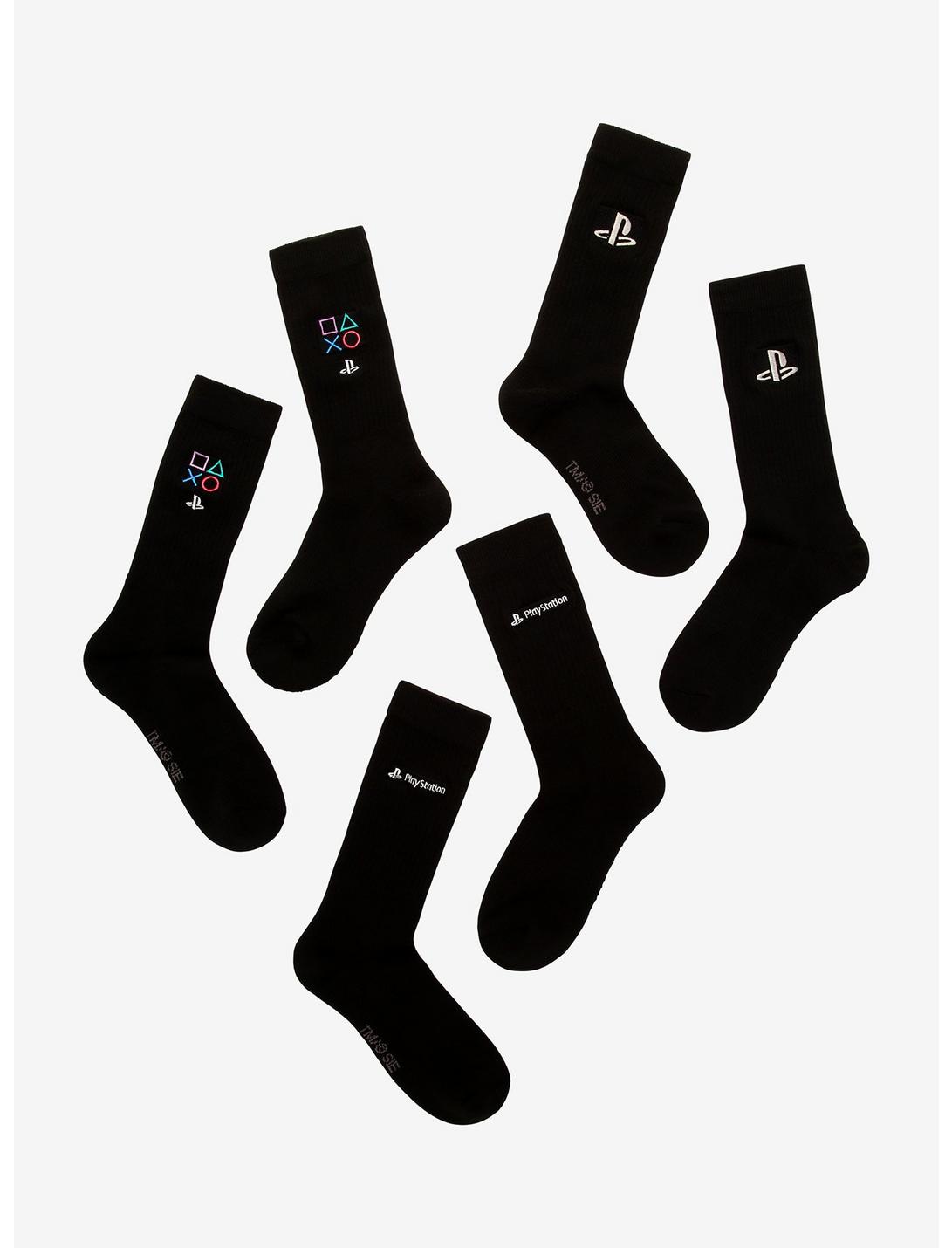 PlayStation Logo Crew Socks 3 Pair, , hi-res