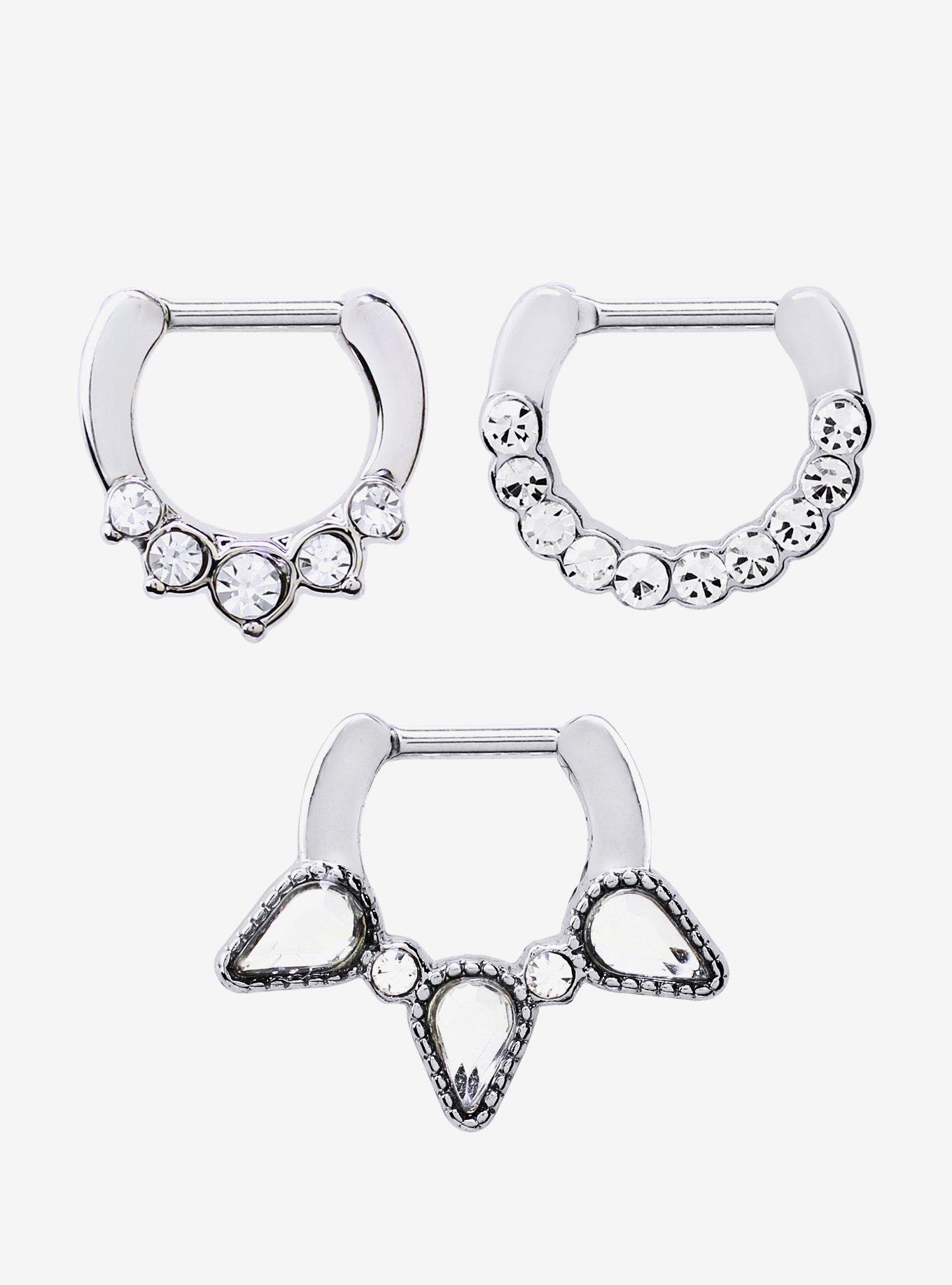 Steel Bling Super Septum 3 Pack, , hi-res