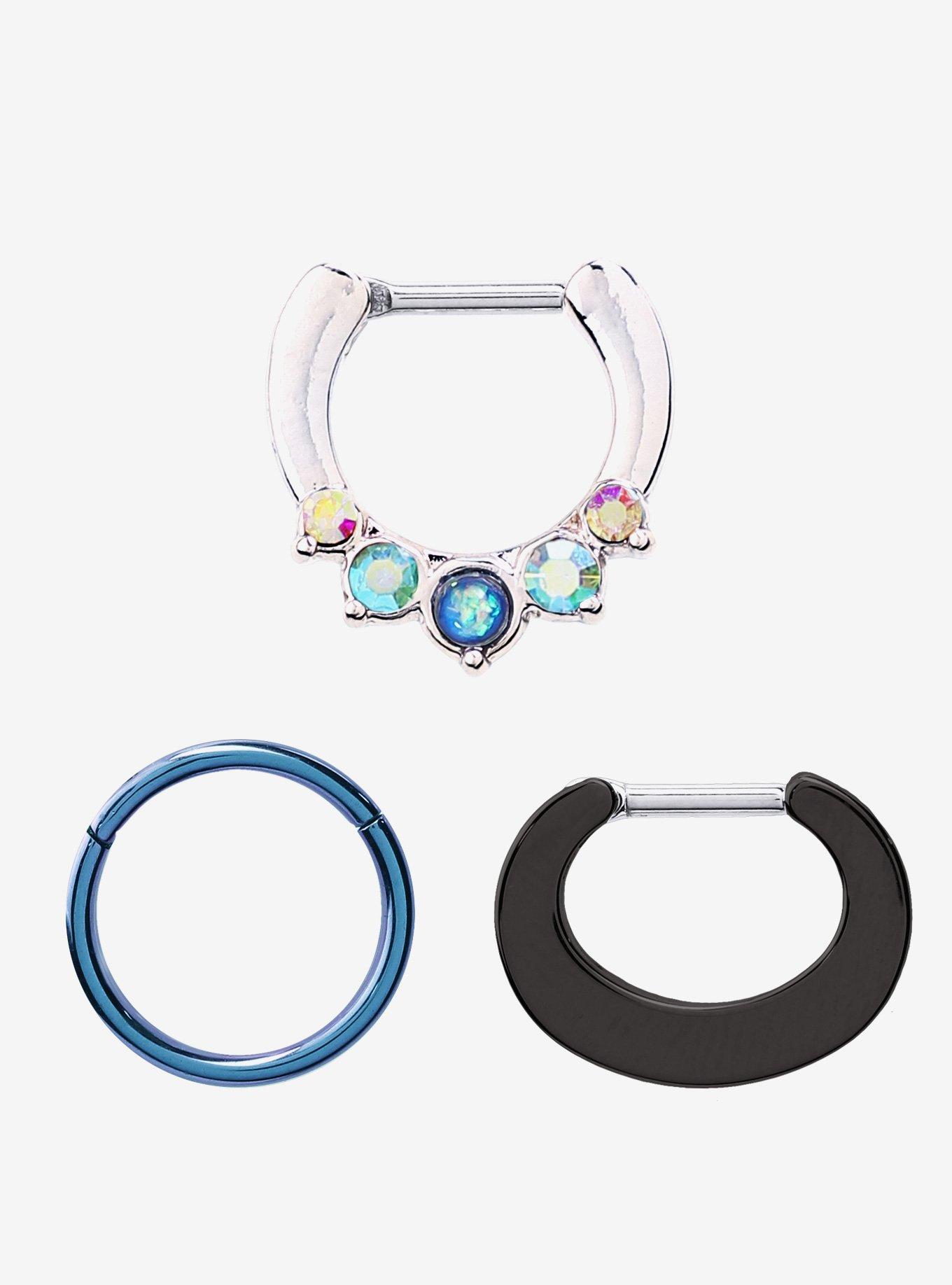 Steel Blue Septum 3 Pack, , hi-res
