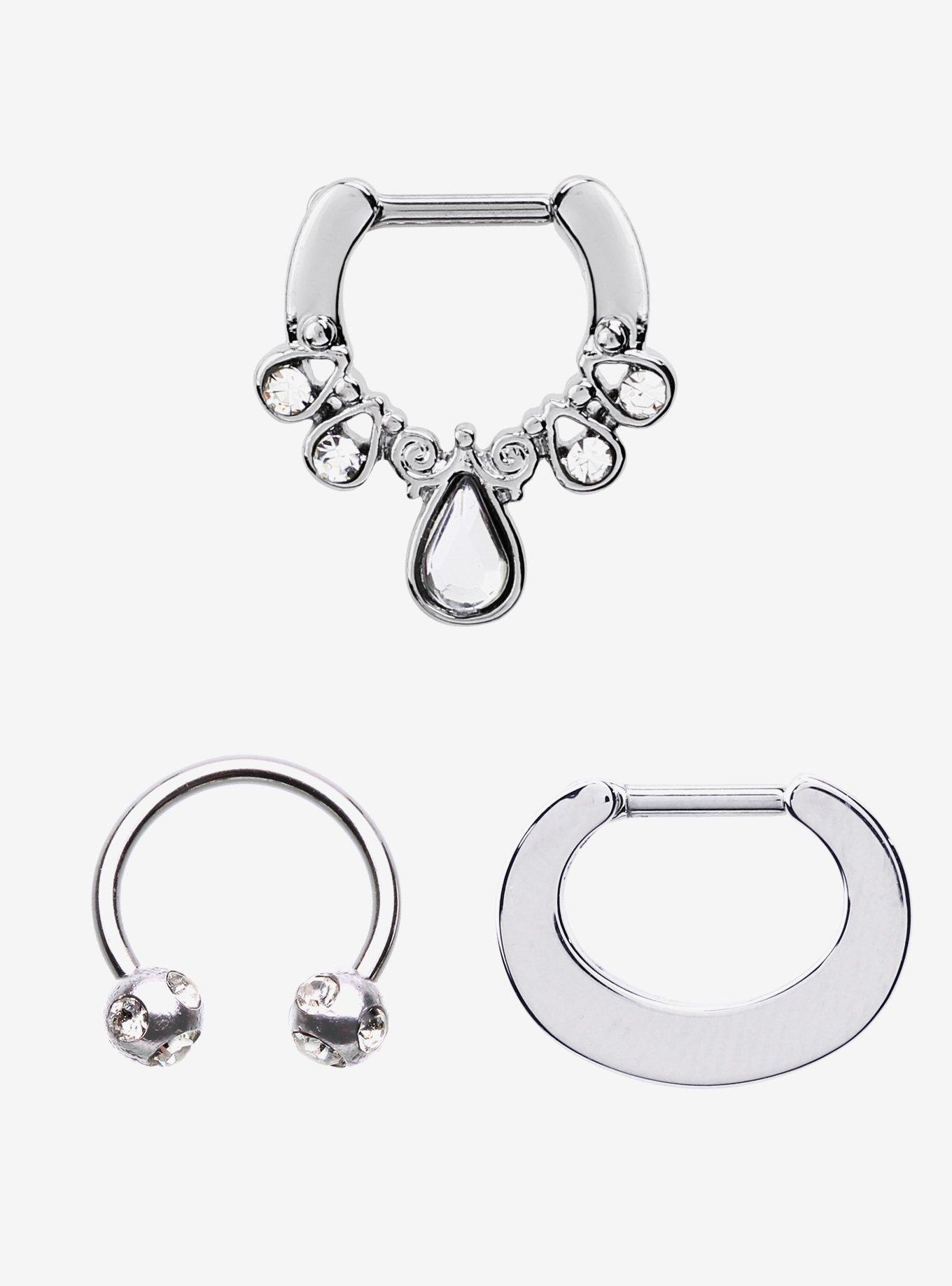 Steel Filigree Septum 3 Pack, , hi-res