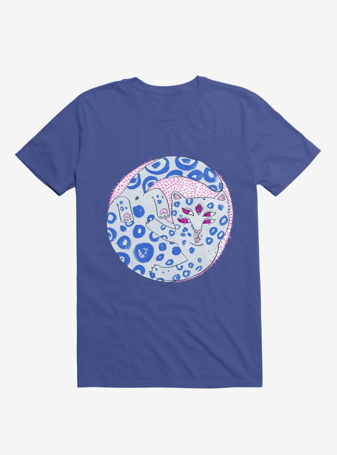 Blue Spotted Cat Bath Royal Blue T-Shirt, , hi-res