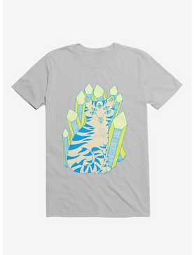 Crystal Striped Cat Ice Grey T-Shirt, , hi-res