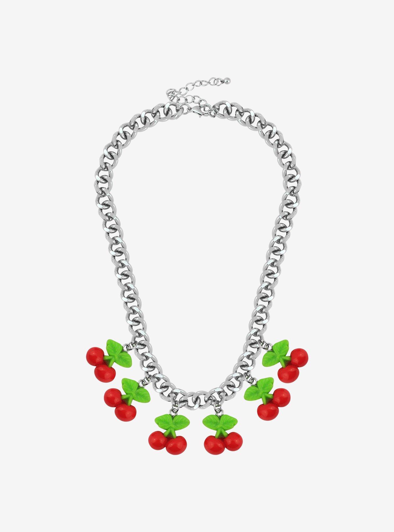 Cherry Chain Choker, , hi-res