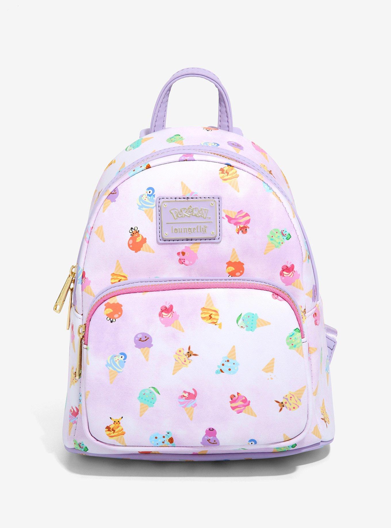 Loungefly Pokemon Ice Cream Acid Wash Denim Mini Backpack