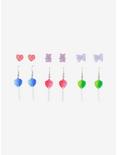 Heart Lollipop Glitter Earring Set, , hi-res
