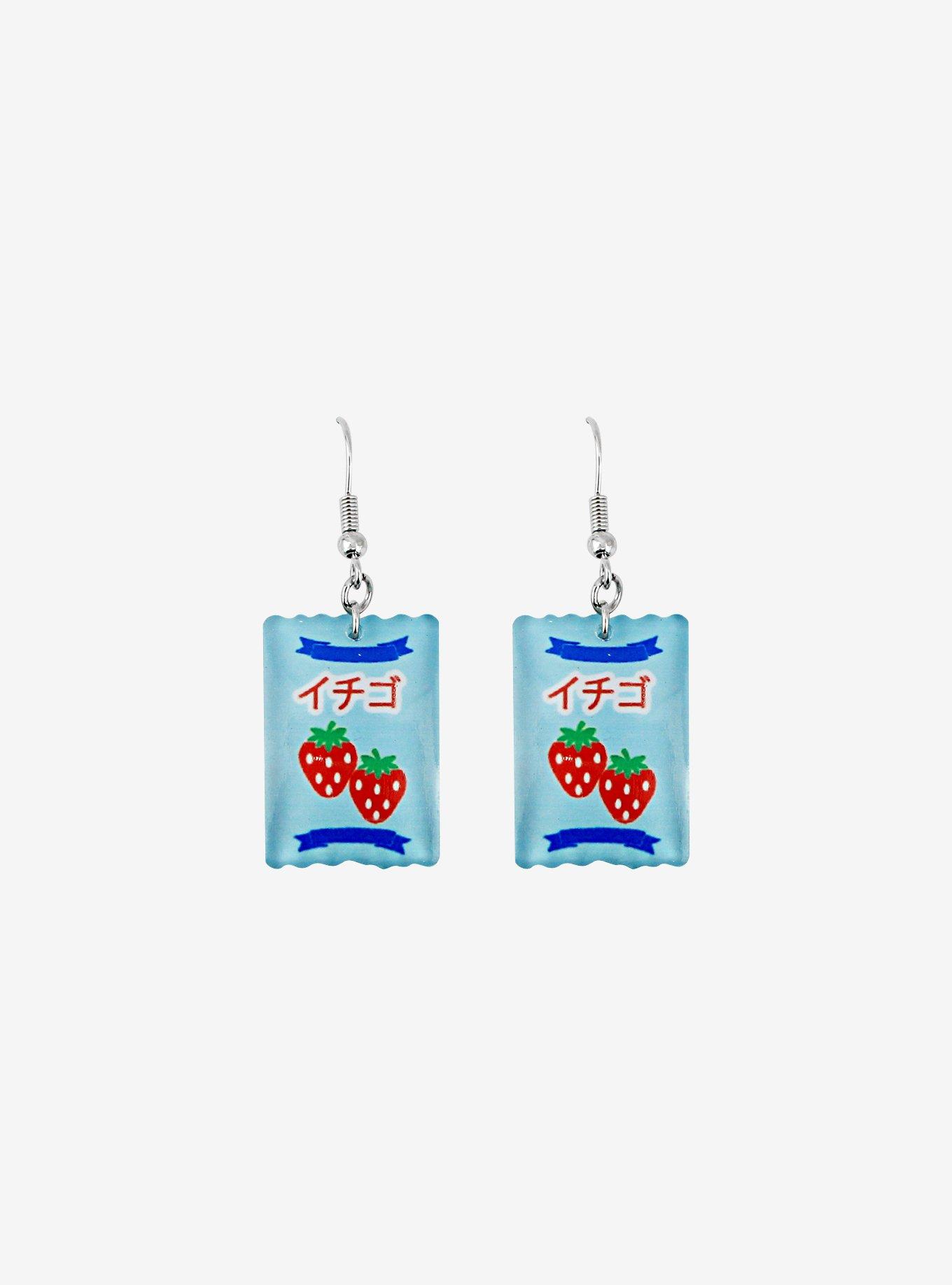 Strawberry Candy Bag Drop Earrings