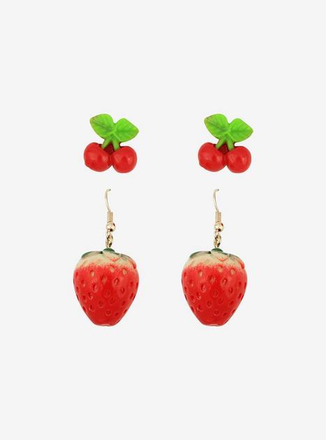 Cherry & Strawberry Earring Set | Hot Topic