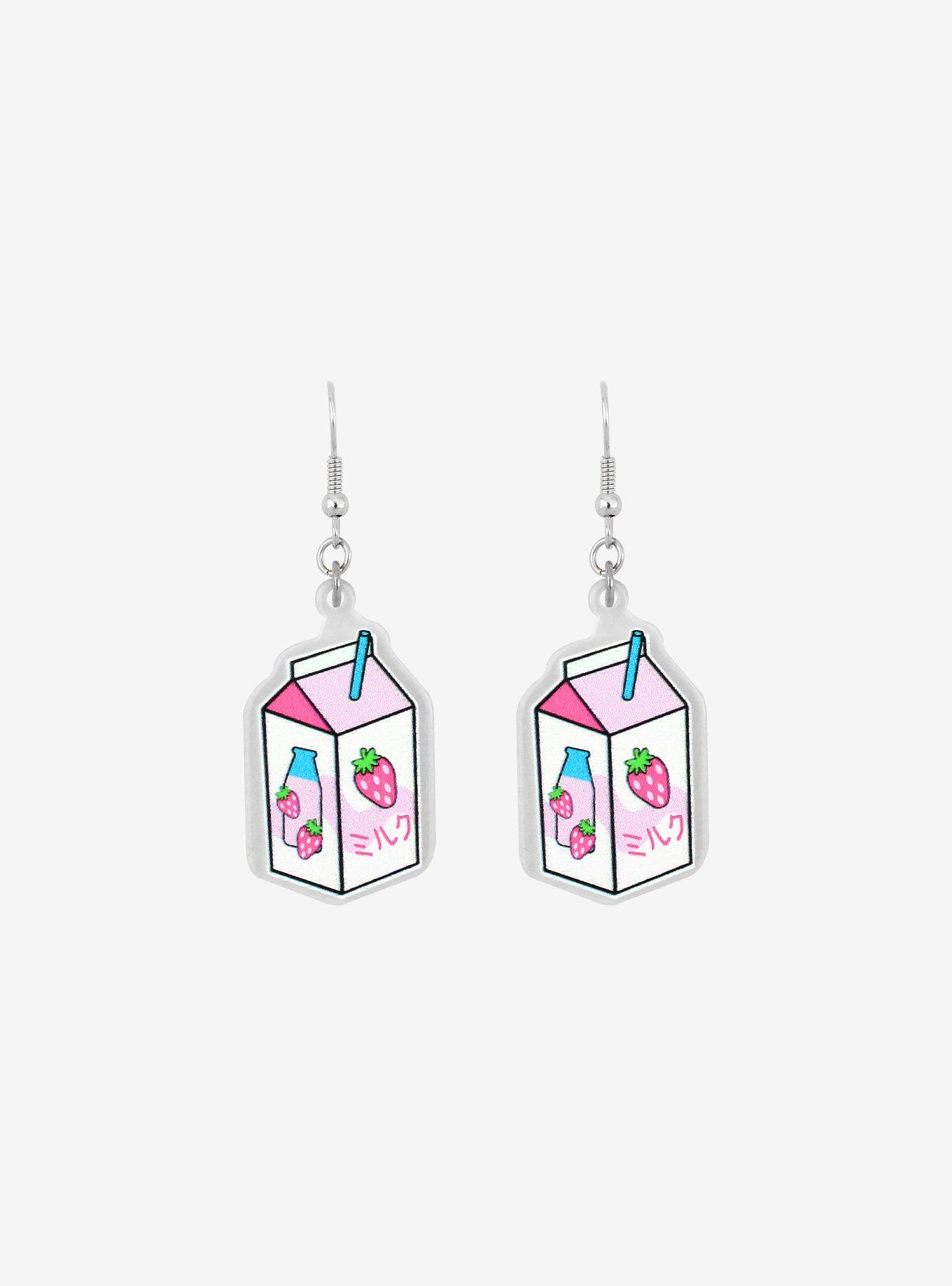 Strawberry Milk Carton Drop Earrings, , hi-res
