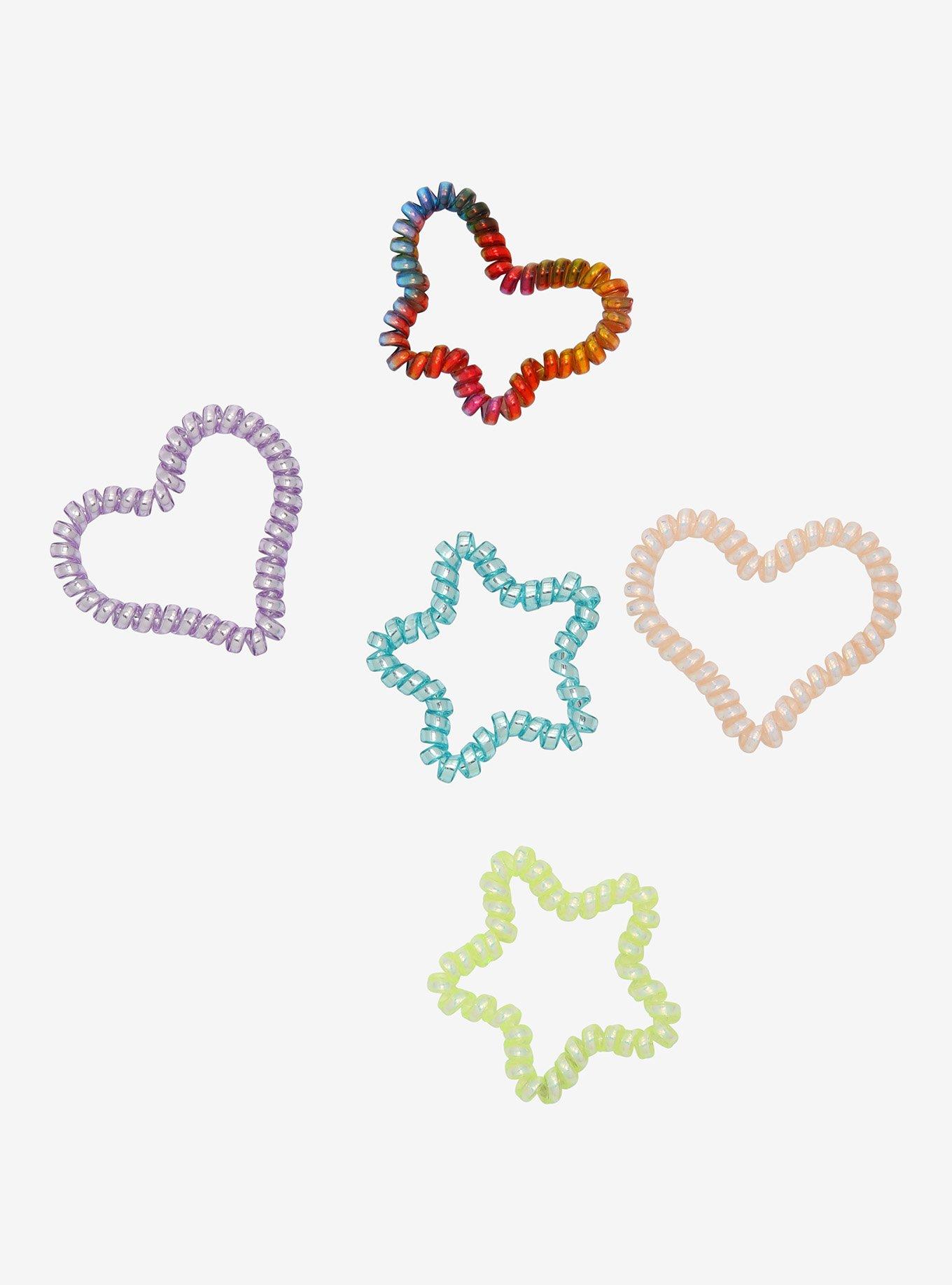 Heart Star Butterfly Hair Coil Set, , hi-res