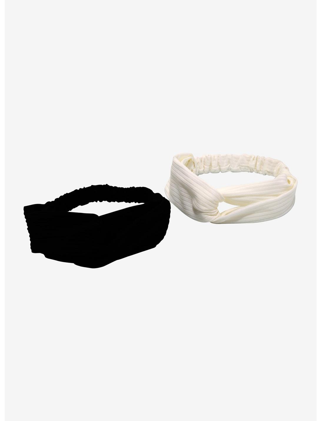 Black & White Knot Soft Headband Set, , hi-res