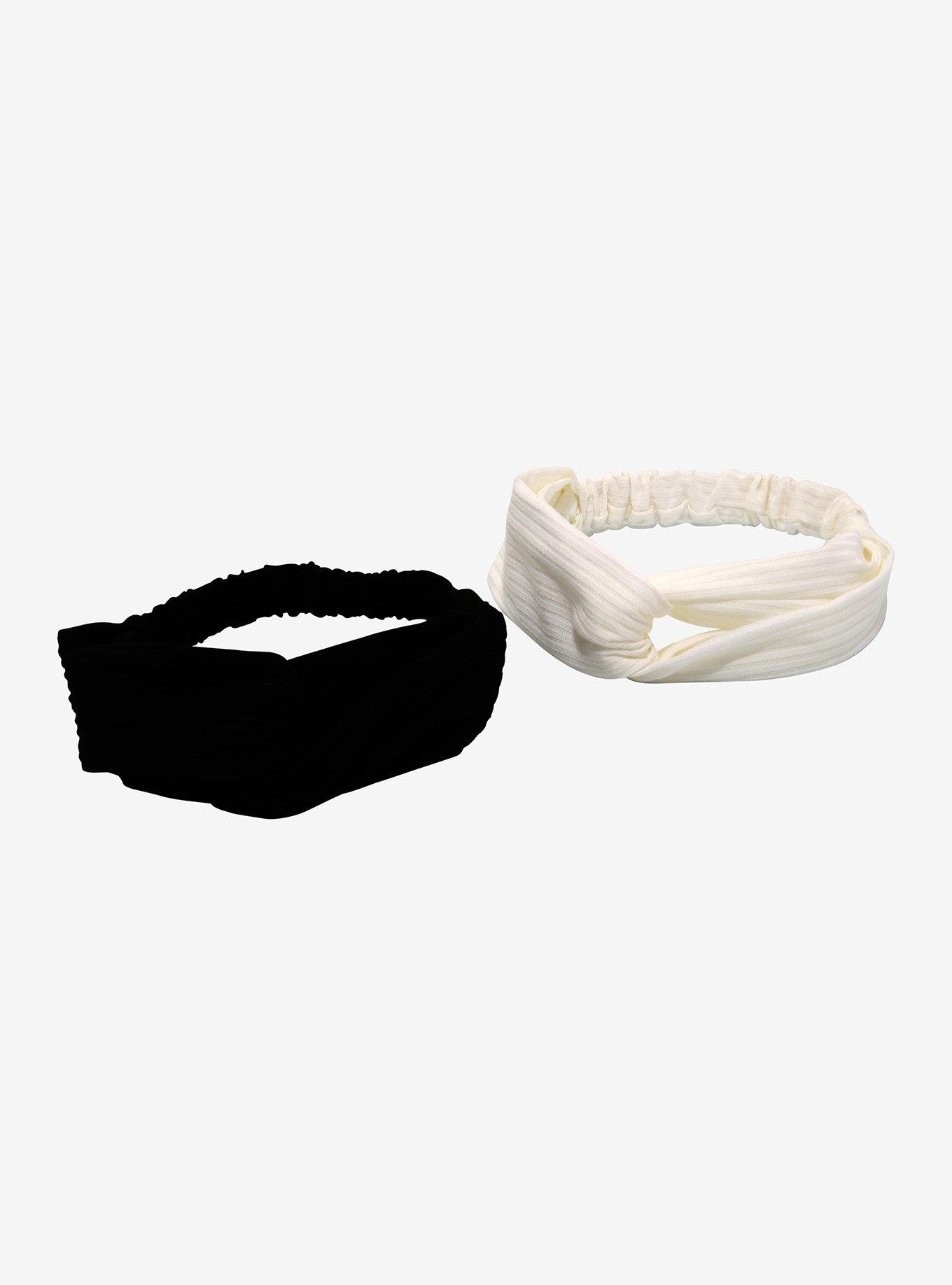 Black & White Knot Soft Headband Set, , hi-res
