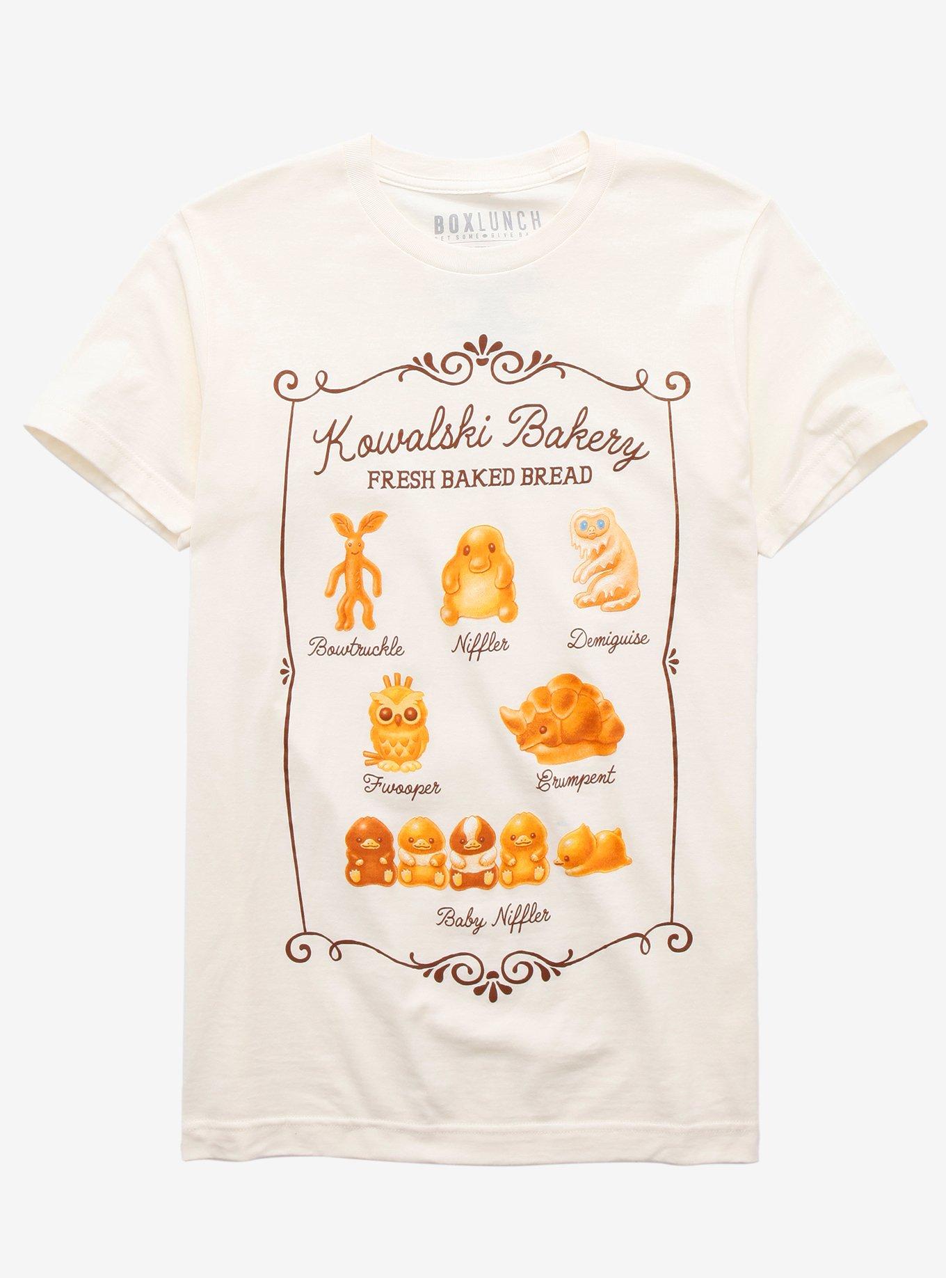 Fantastic Beasts and Where to Find Them Kowalski Bakery Menu Women's T-Shirt - BoxLunch Exclusive, WHITE, hi-res