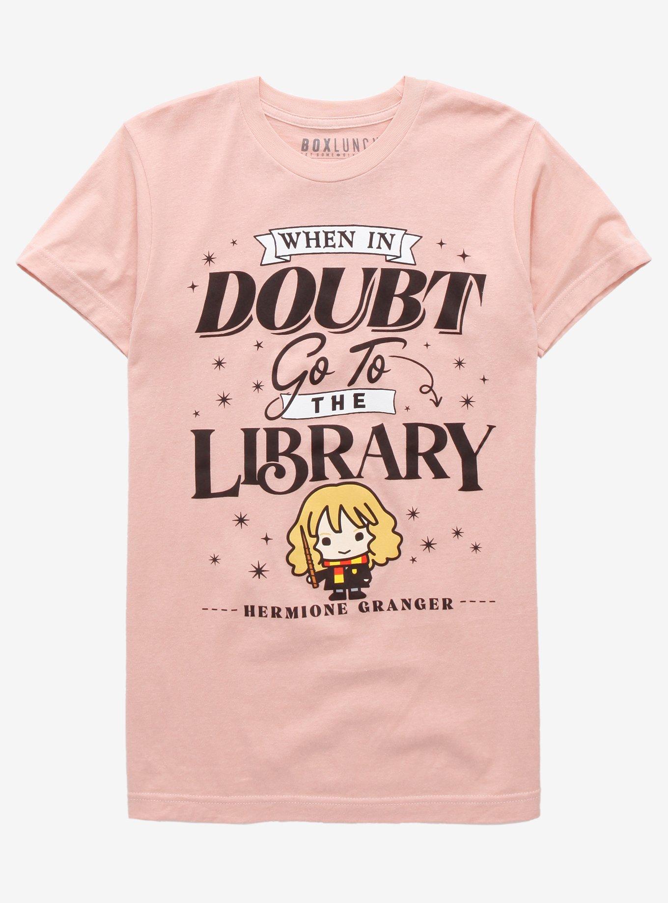 Harry Potter When in Doubt Hermione Women's T-Shirt - BoxLunch Exclusive, PINK, hi-res