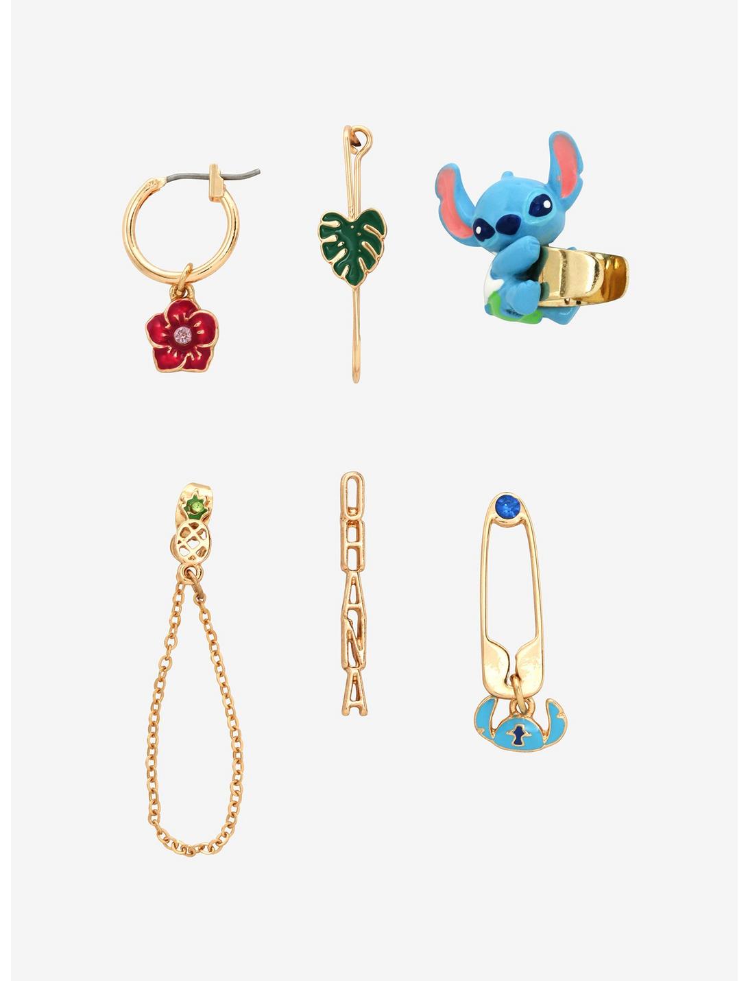 Disney Lilo & Stitch Mix and Match Earring Set - BoxLunch Exclusive, , hi-res